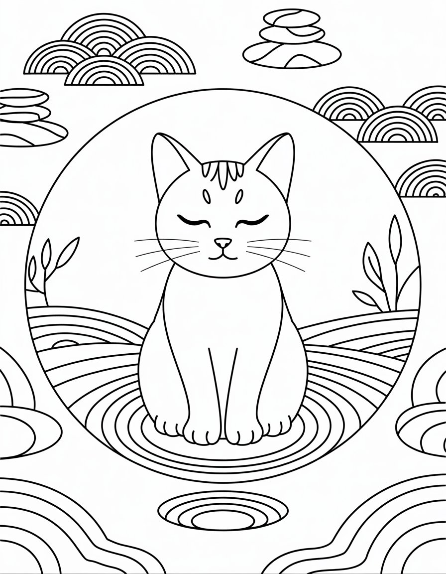 Zen Cat Mandala